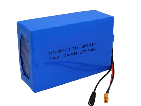24V 24Ah 8S4P IFR32700 LiFePo4 Battery Pack