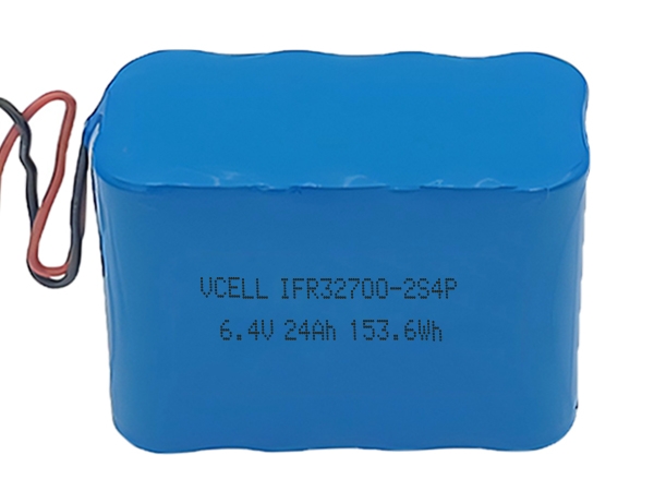 6.4V 24Ah 32700 LiFePO4 Battery For Solar System