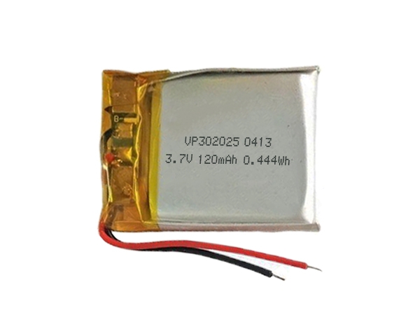 302025 3.7V 120mAh Li Polymer Rechargeable Battery