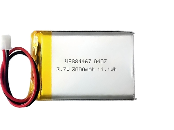 884467 3.7V 3000mAh Li-Polymer Rechargeable Battery