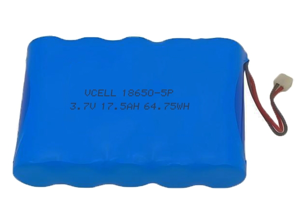 3.7V 17.5Ah 1S5P 18650 Rechargeable Lithium Ion Battery