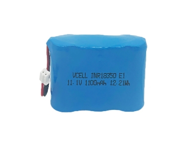 11.1V 1100mAh INR18350 Li-Ion Rechargeable Battery