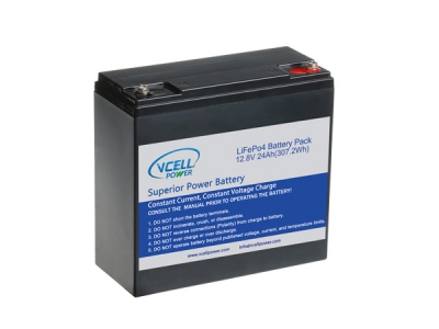 12.8V 24Ah Rechargeable LiFePo4 Battery Pack