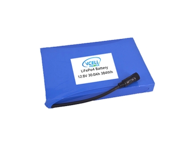 12.8V 30Ah Rechargeable LiFePo4 Battery Pack