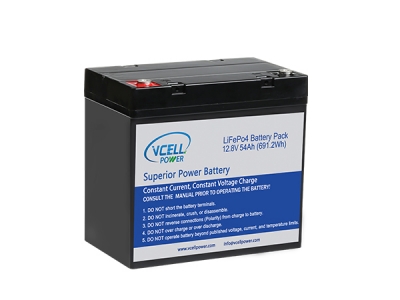 12.8V 54Ah LiFePo4 Battery Pack For Solar System