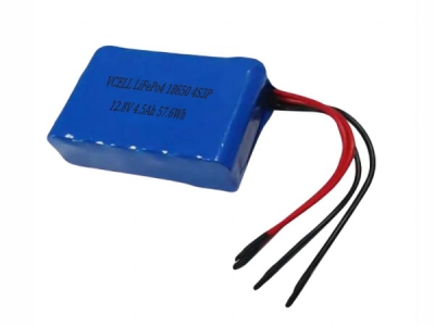 12V 4.5Ah 4S3P 18650 LiFePo4 Battery Pack