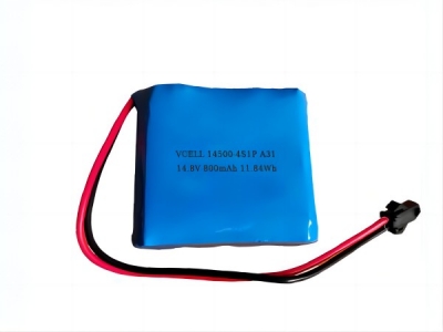 14.8V 800mAh 14500 Rechargeable Lithium Ion Battery Pack