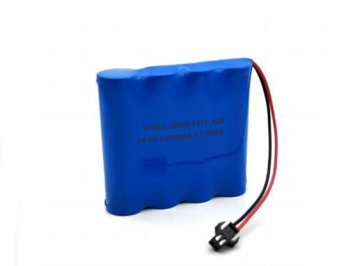 VCELL 14.8V 1200mAh 16500 Rechargeable Li-Ion Battery Pack