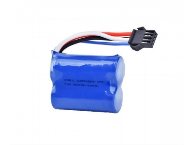 7.4V 900mAH 18350 2S1P Akku Rechargeable Lithium Ion Battery Pack