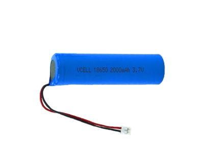 3.7V 2000mAh 18650 Rechargeable Lithium-Ion Battery With Wire
