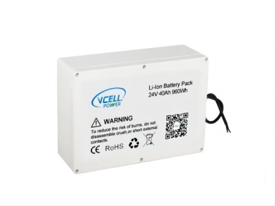 24V 40Ah Rechargeable Lithium-Ion Battery Pack 