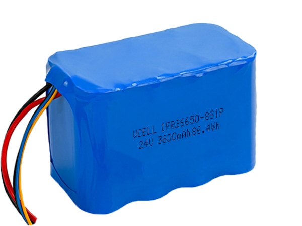 24V 3600mAh 26650 LiFePO4 Rechargeable Battery