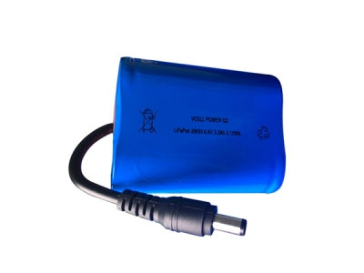 6.4V 3.3Ah 26650 2S1P LiFePo4 Battery Pack