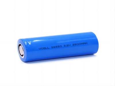 IFR26650 3.2V 2500mAh Cylindrical Rechargeable LiFePo4 Cell 