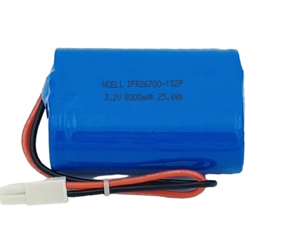 3.2V 8000mAh IFR26700 可充电磷酸铁锂电池组