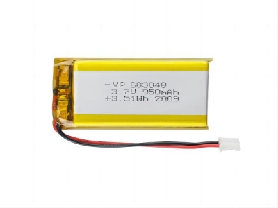 3.7V 950mAh Rechargeable Lithium Polymer Battey 603048