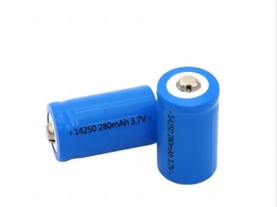  3.7V 280mAh ICR14250 1/2AA Rechargeable Li Ion Battery