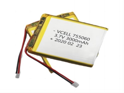 3.7V 3000mAh 755060 Lithium Polymer Battery