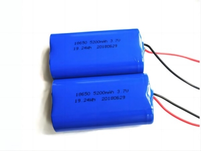 3.7V 5.2Ah 18650 1S2P Lithium Battery Pack 