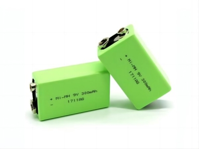 9V 300mAh Rechargeable NiMH Battery