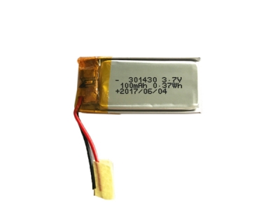 3.7V 100mAh 301430 Lithium Polymer Battery With PCB