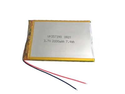 357390 3.7v 2000mah 电子设备用锂聚合物充电电池