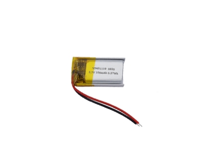 401119 3.7v 100mah 蓝牙设备锂聚合物充电电池