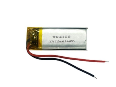 401230 3.7V 120mAh Lipo Battery For Wearable Electronic Devices