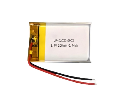 3.7V 200mAh 402030 Small Rechargeable Lipo Battery