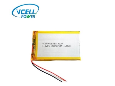 3.7V 3000mAh 405585 Flat Li-Polymer Battery