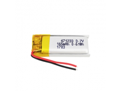  3.7V 165mah 471233 Small Capacity Lithium Battery with Connector