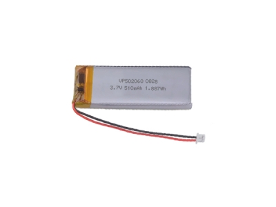 502060 3.7V 510mAh 带接头的锂聚合物电池