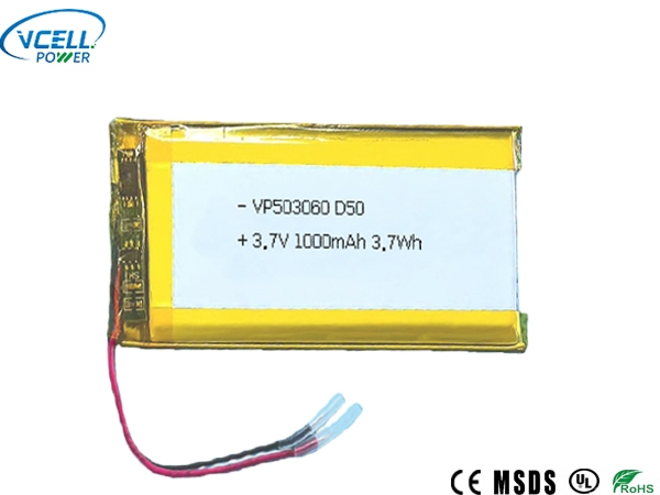 503060 3.7V 1000mAh 3.7Wh Lithium Rechargeable Battery