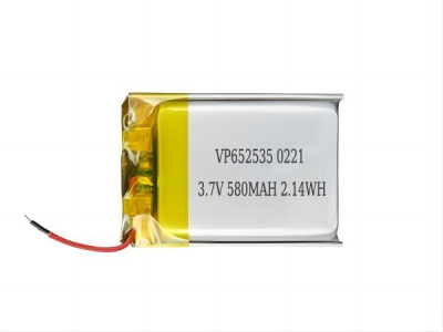 652535 3.7V 580MAH Rechargeable LiPo Battery