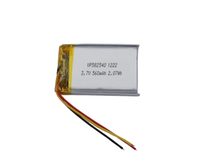 582540 3.7V 560mAh 2.07Wh Lithium Polymer Battery