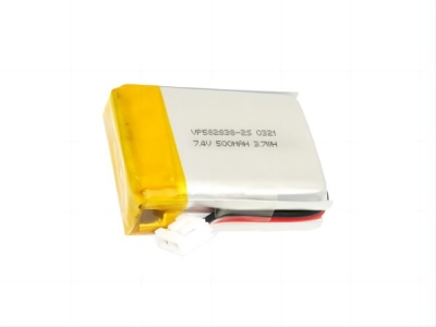 582838-2S 7.4V 500mAh 3.7Wh LiPo Battery Pack