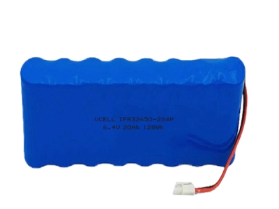 6.4V 20Ah IFR32650 LiFePO4 Rechargeable Battery Pack With BMS
