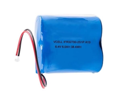 6.4V 6Ah 38.4Wh 2S1P 32700 LiFePo4 Battery Pack