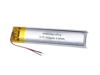 3.7V 250mAh 601045 Rechargeable Lipo Battery For Electronic Product
