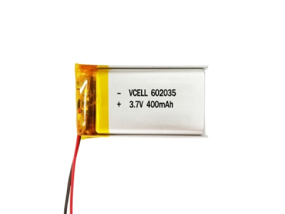 602035 3.7V 400mAh LiPo Battery