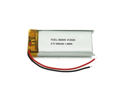 Rechargeable 3.7V 400mAh 602040 Lithium Polymer Battery For Bluetooth Speakers