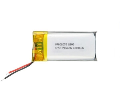 3.7V 640mAh 602055 Lithium Polymer Battery With PCM
