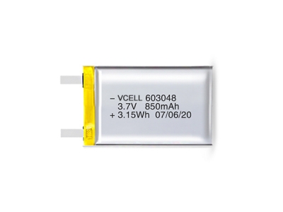  Rechargeable 3.7V 850mah 603048 Lithium Battery With Connector