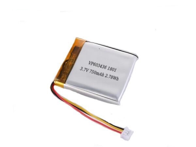 VP603436 3.7V 750mAh Rechargeable Lipo Battery With PCM