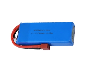 11.1V 1500mAh 603480-3S LiPo Rechargeable Battery With Conector