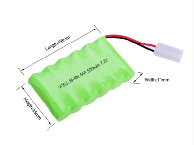 7.2V AAA 500mAh NIMH Battery Pack