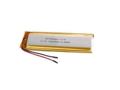 752080 3.7V 1500mAh 长条状锂聚合物电池，适用于无线键盘