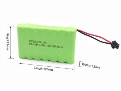 8.4V 2/3A 1100mAh NI-MH Rechargeable Battery Pack