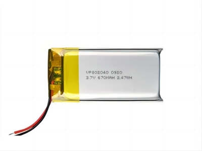 3.7V 802040 670mAh Rechargeable LiPo Battery