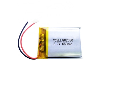 3.7V 650mAh 802530 Lithium Polymer Battery 